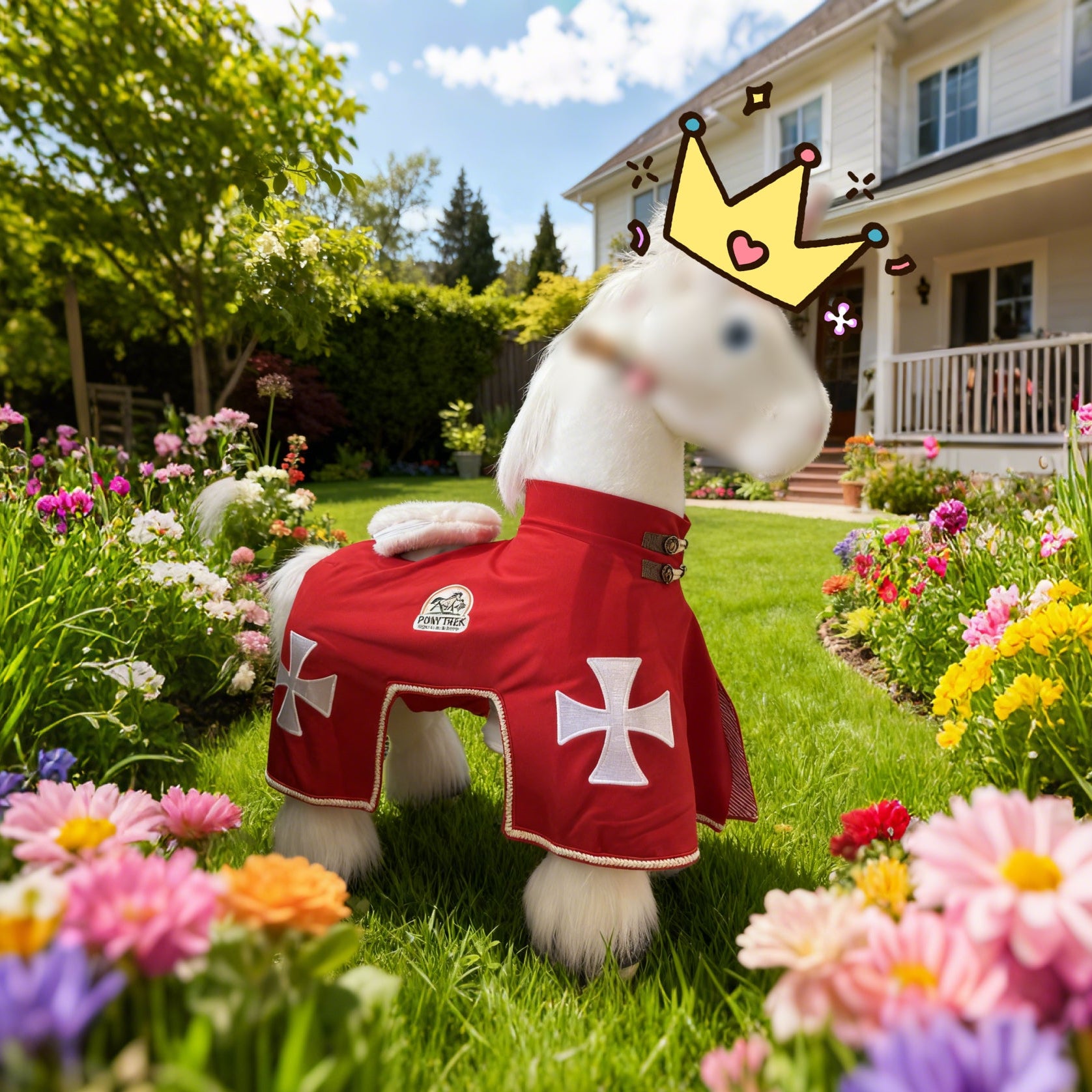 PonyTrek Brave Pony Blanket – Adventure Cape for Ride-on Pony Toys (Compatible with PonyCycle Size S/M)